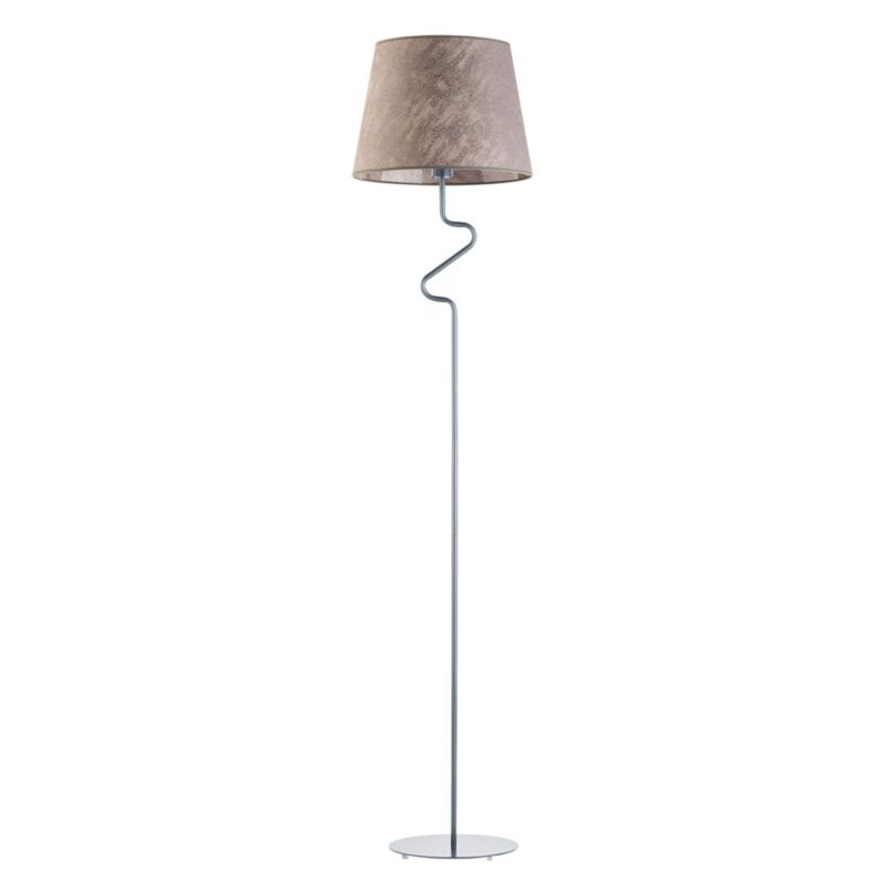 Lampa stojąca Volta Light Factory podłogowa z abażurem srebrny/beton stożek VESSO 1szt.