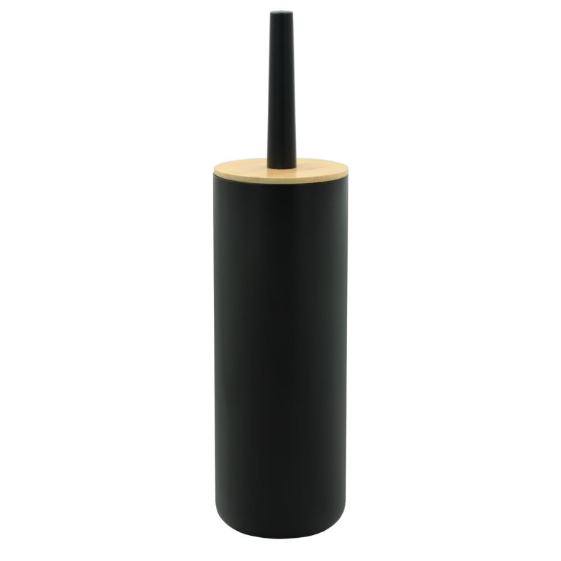 Szczotka Yoka Home MADERA toaletowa do WC zamknięta czarna bambus - 1 szt.