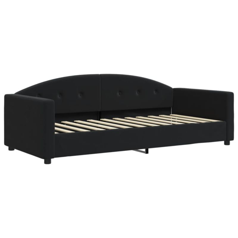 Sofa rozkładana WaszeMeble 90x190 cm Czarny aksamit WM-354151 1 szt.