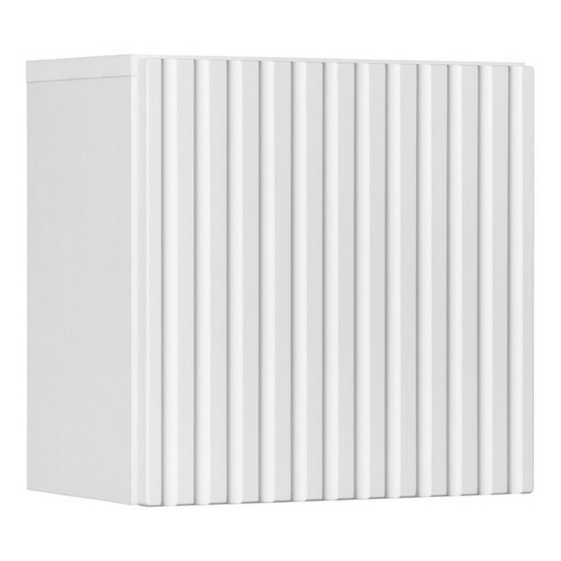 Szafka łazienkowa wisząca HowHomely Rilla biała mat ryflowany front 30x30x18,9 cm 1 szt.