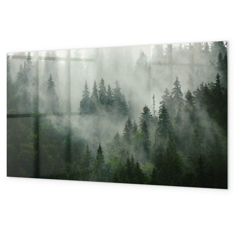 Tablica Magnetyczna Do Kuchni Na Magnesy Tulup 120x60 cm Mglisty las o poranku 5 magnesów neodymowych 1 kpl