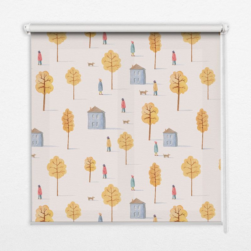 Roleta Okienna Tulup 60x140 cm Domy Wśród Drzew Montaż do ściany/sufitu 1 szt.