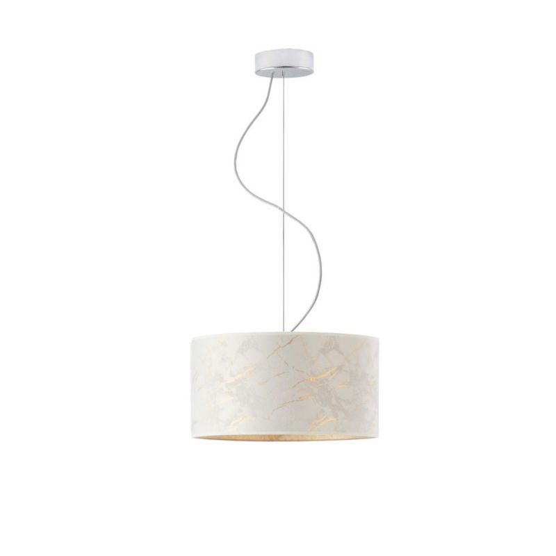 Lampa sufitowa Volta Light Factory żyrandol lampa wisząca z abażurem walec Biały marmur 30 cm BLUES 1szt.
