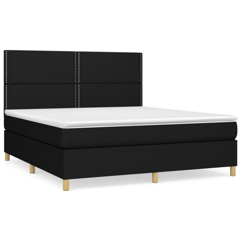 Łóżko kontynentalne WaszeMeble 180x200 cm czarne WM-3142275 1 szt.