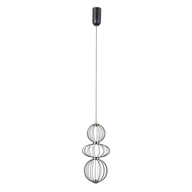 Lampa wisząca Italux RABEL czarna matowa 3 x LED 10W 713lm wym:120x18x18cm IP20 -1 szt.