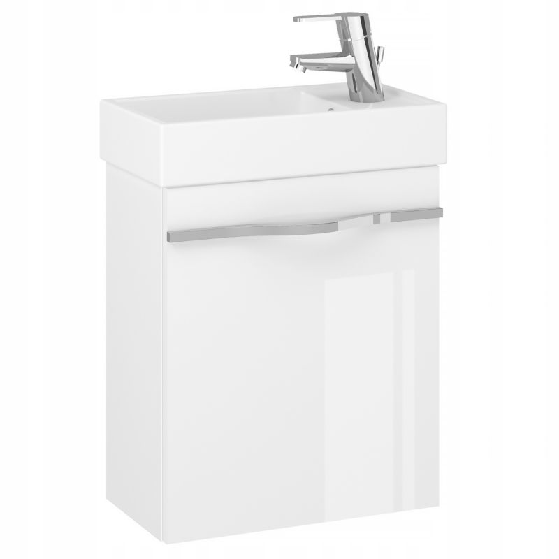 Szafka łazienkowa z umywalką ceramiczną MyFurni 40 cm biała połysk wisząca 1 kpl.
