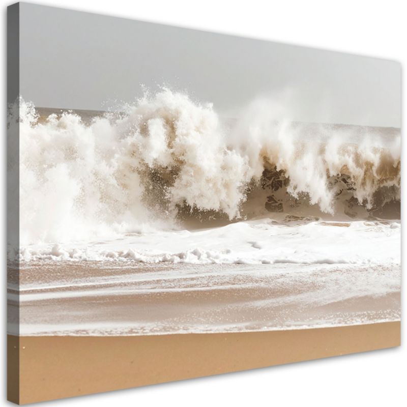Obraz do salonu sypialni jadalni Feeby Plaża morze wzburzone fale natura 60x40cm 1szt