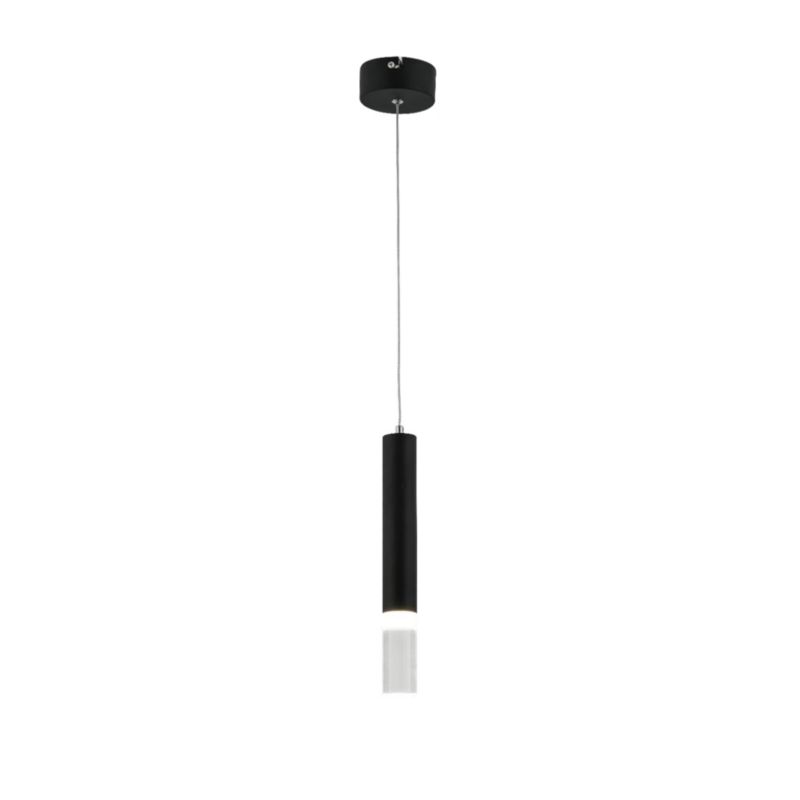 Lampa wisząca Reality Gwen 0613 czarna tuba wbudowany LED 5W 1 szt.