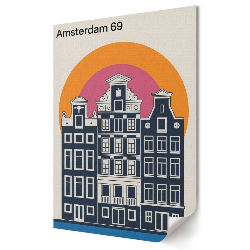 Plakat na ścianę Wallfluent Format A3 Kamienice Amsterdam Kolektyw Urban Shape 1 szt.
