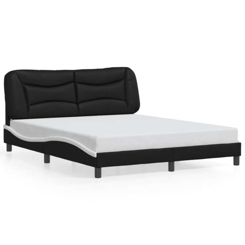 Łóżko tapicerowane WaszeMeble 160x200 cm czarne WM-3213946 1 szt.