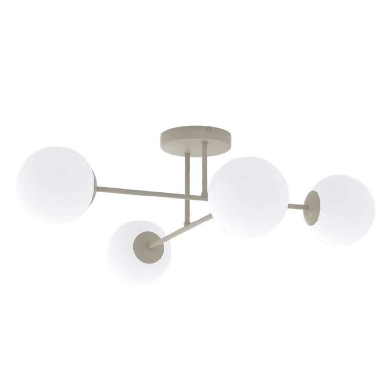 Lampa wisząca kule na stickach Emibig ROMA beżowo-biała 4xE14x10W IP20 wym:26x55x75cm - 1 szt.