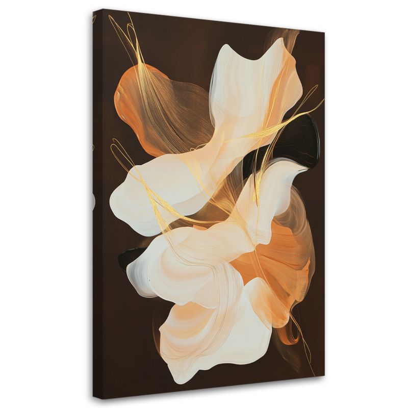 Obraz do salonu Feeby Abstrakcja Kształty Plamy Pomarańczowy 60x90cm 1szt