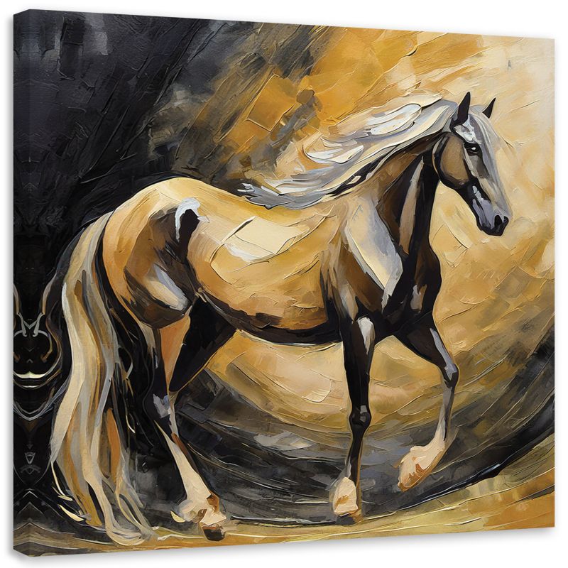 Obraz do salonu sypialni Feeby Koń Zwierzęta Brązowy 60x60 cm 1szt