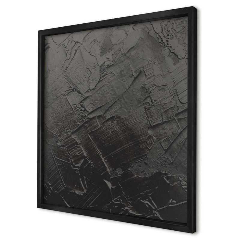 Tablica magnetyczna dekoracyjna Wallfluent 50x50 Teksturalna czerń w czarnej ramie 1szt