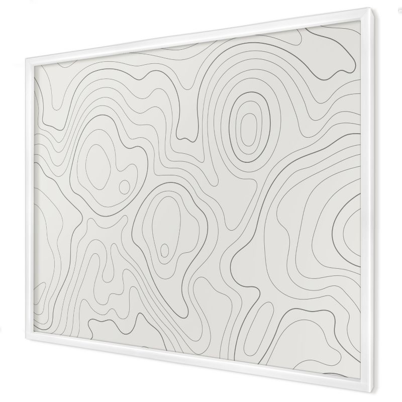 Ozdobna tablica magnetyczna Wallfluent 80x60 Geometryczna elegancja w białej ramie 1szt