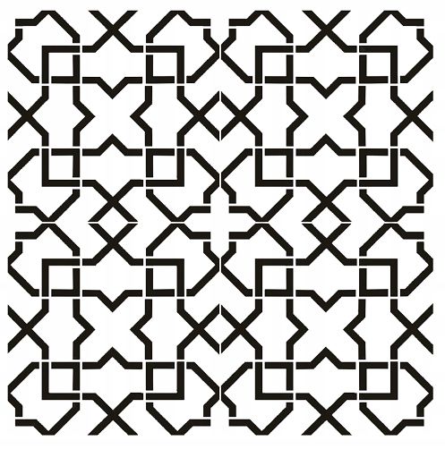 Beton architektoniczny Tynk dekoracyjny Szablon malarski Geometric 92 cm 1szt.