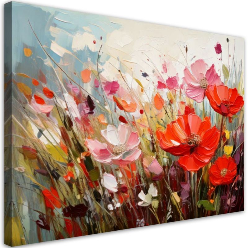Obraz jak malowany Feeby Polne czerwone kwiaty Abstrakcja 120x80cm 1szt