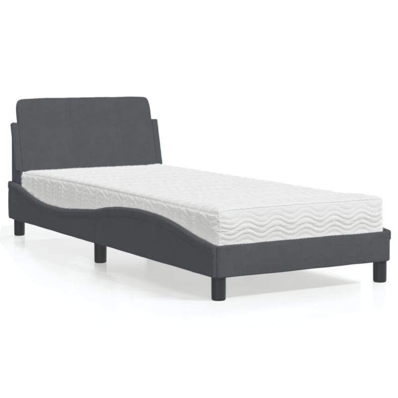 Łóżko tapicerowane WaszeMeble 80x200 cm ciemnoszare WM-3208292 1 szt.
