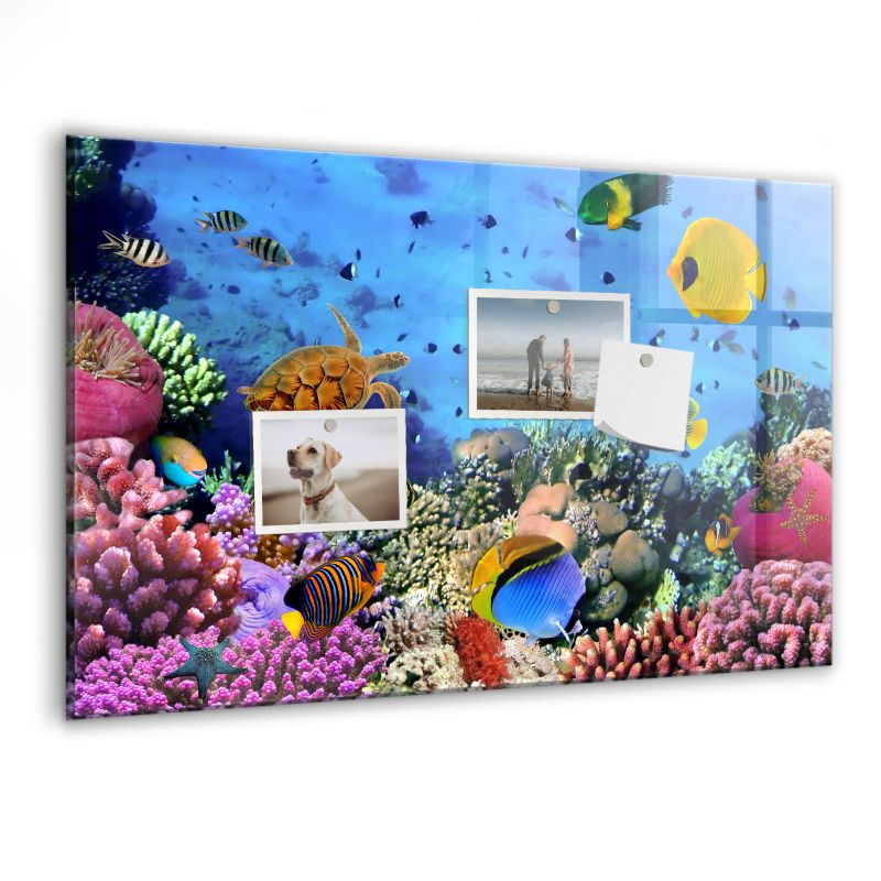 Tablica Magnetyczna Do Kuchni Wallfluent 60x40 cm Oceaniczna fauna i flora 1 szt.