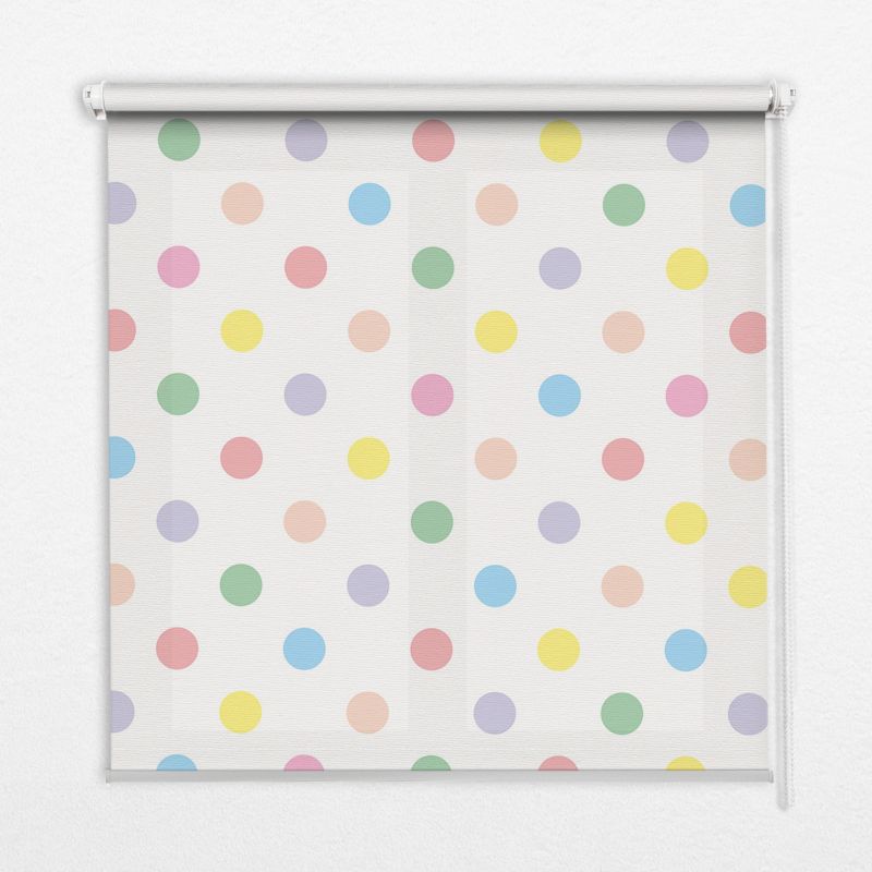 Roleta Wewnętrzna Tulup 100x100 cm Kolorowe Kropki Montaż do ściany/sufitu 1 szt.