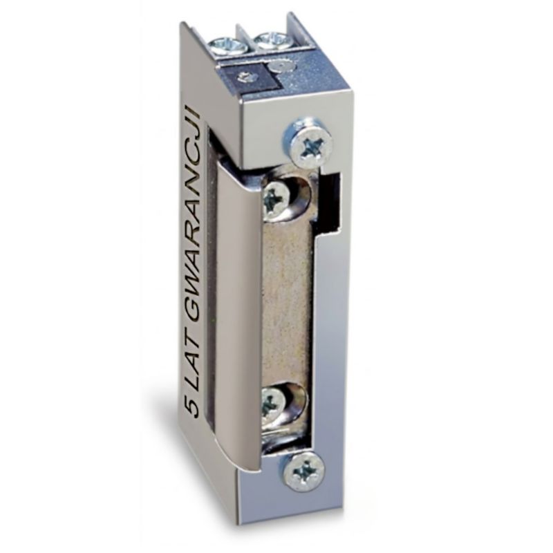 Elektrozaczep Łucznik 12-24v AC/DC podstawowy awersyjny zamek elektromagnetyczny wąski 1 szt.