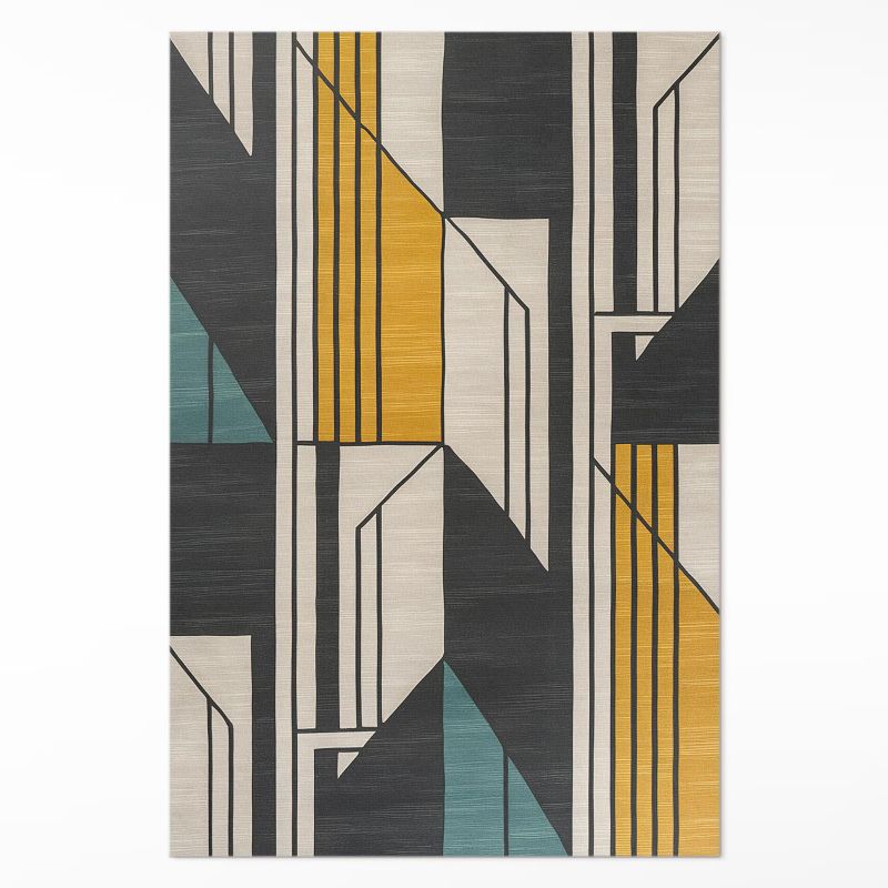 Ozdobny Dywan Winylowy Wallfluent 140x210 cm Geometryczna abstrakcja 1 szt.
