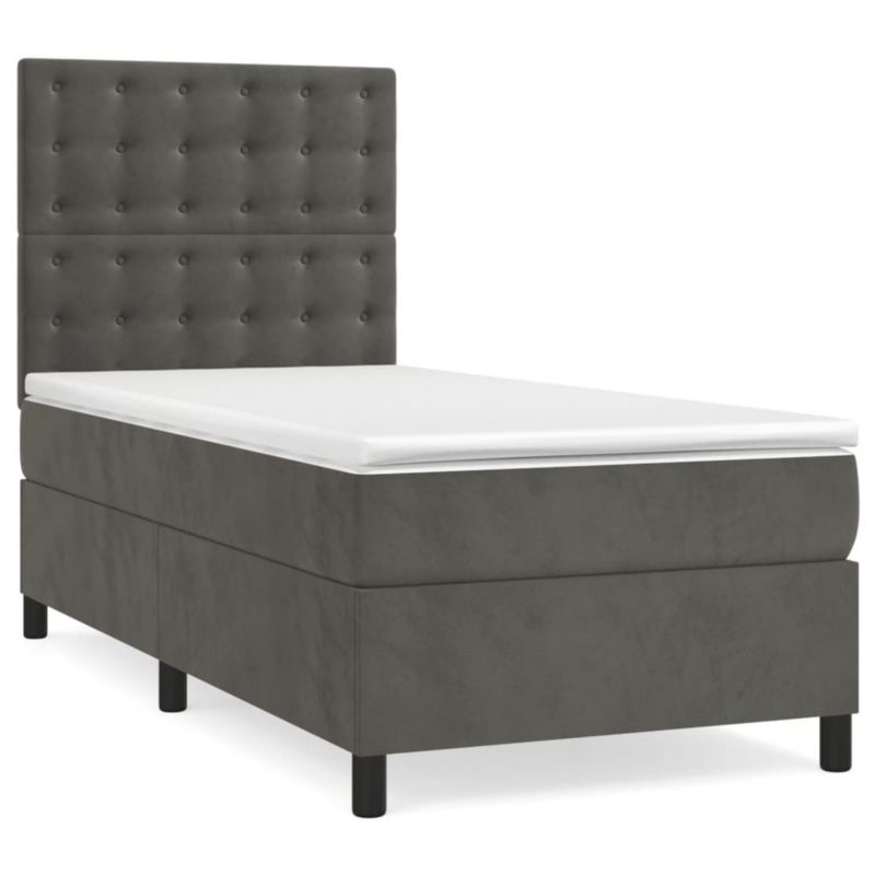 Łóżko kontynentalne WaszeMeble 90x200 cm ciemnoszary WM-3143242 1 szt.