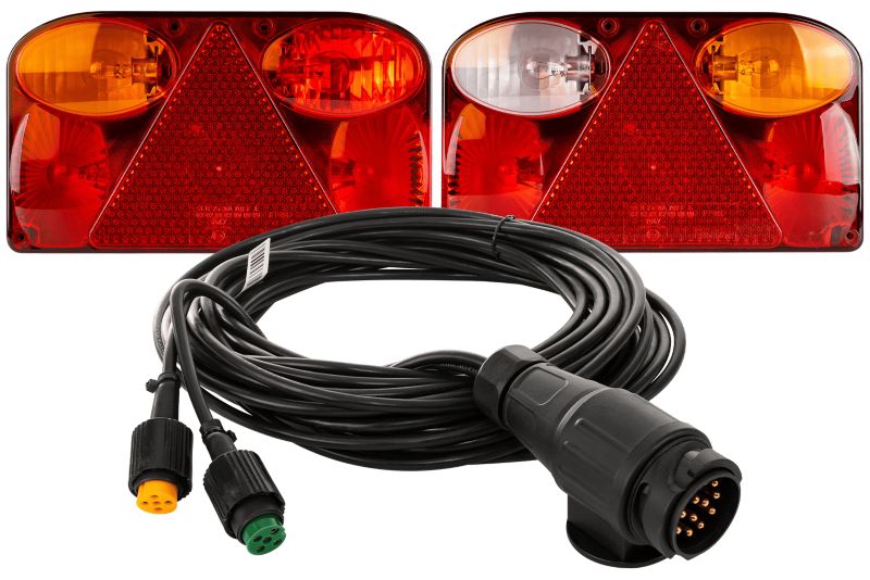 Lampy tylne do przyczepy FRISTOM FT-088 + wiązka MANTES 7m 13-PIN 1 szt.