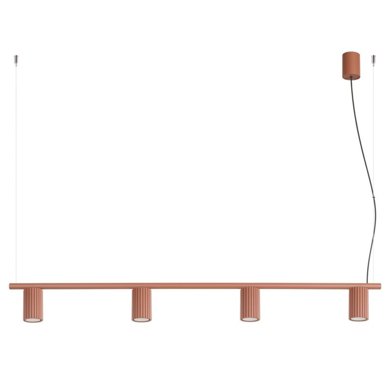 Żyrandol KARBON 4 ochra czerwona Sollux Lighting 1 szt.