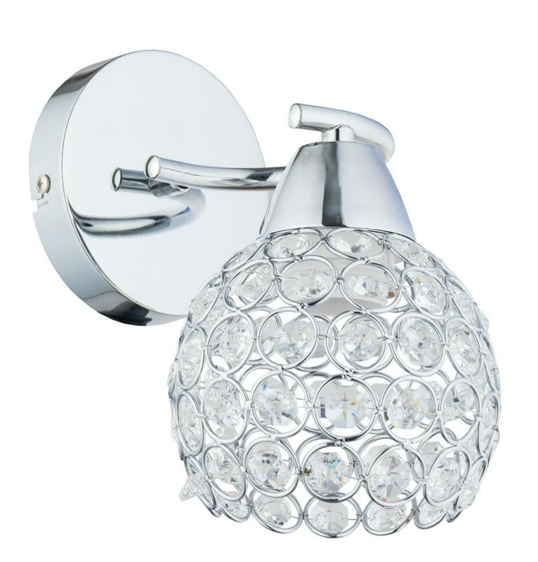 Kinkiet Crystal I HowHomely kryształowy srebrny 1 szt.