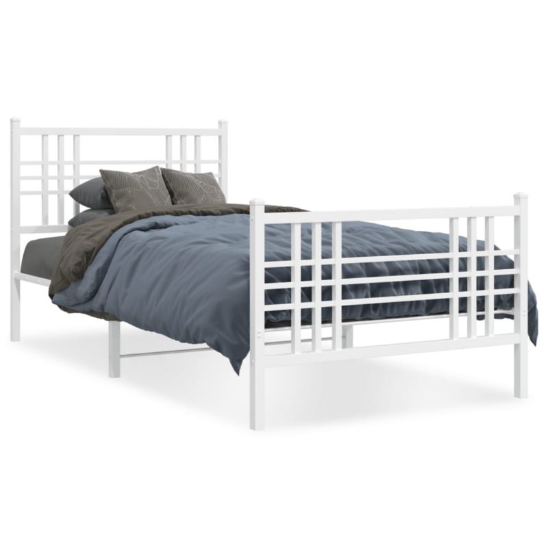 Rama łóżka WaszeMeble 90x190 cm Biały metal WM-376383 1 szt.