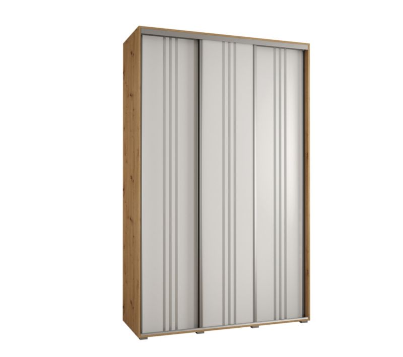 Szafa przesuwna Abiks DAVOS 6 wysoka szer.150cm gł.60cm artisan/biały/srebrny 1szt.