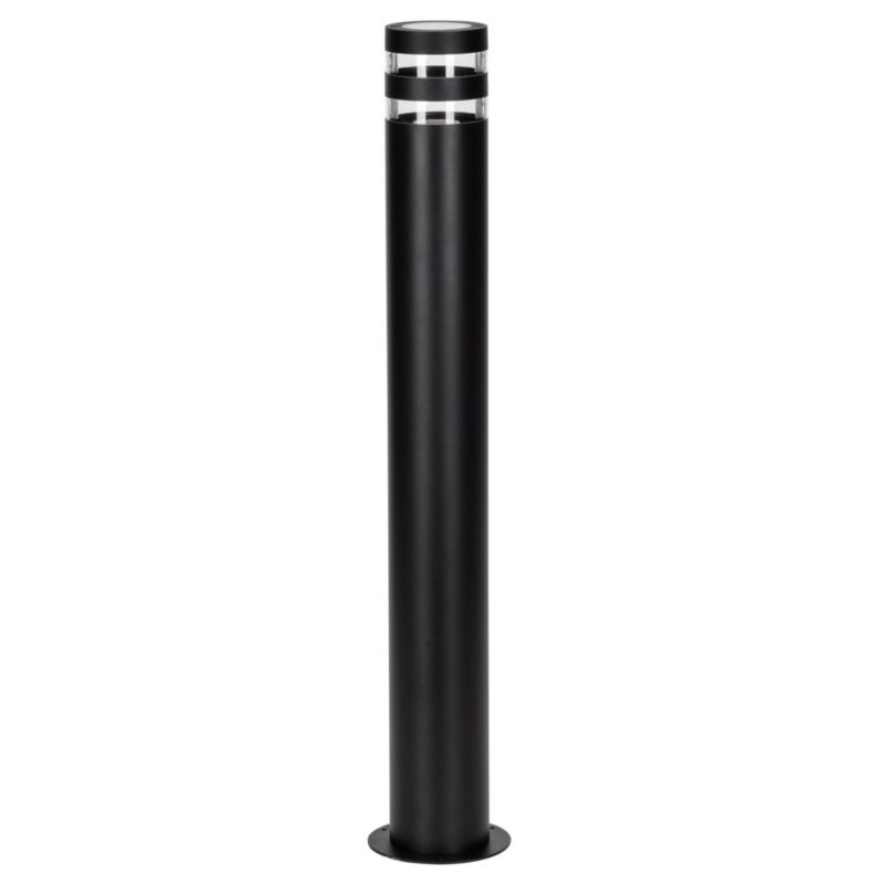 Lampa ogrodowa stojąca Polux Rino czarny piaskowany 1 x E27 x IP54 wym: 74 x 9 x 9 cm - 1 szt.