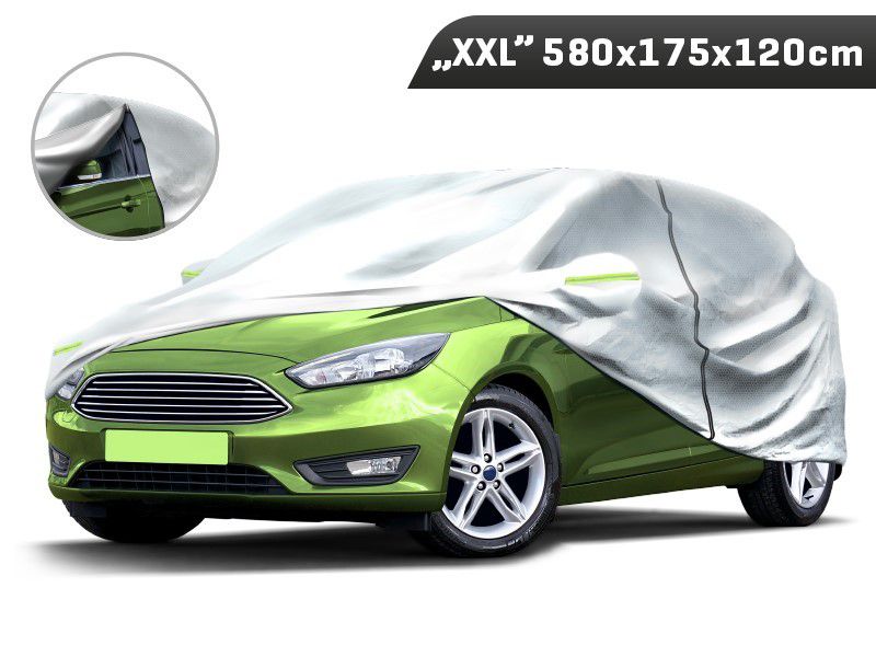 Pokrowiec na samochód, Carmotion, "XXL" 580x175x120 cm, 3-warstwy, odblaski, suwak przy drzwiach, 1 szt.