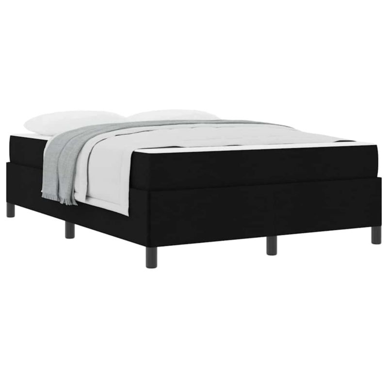Łóżko z materacem WaszeMeble 135x190 cm Czarny tkanina WM-3398859 1 szt.