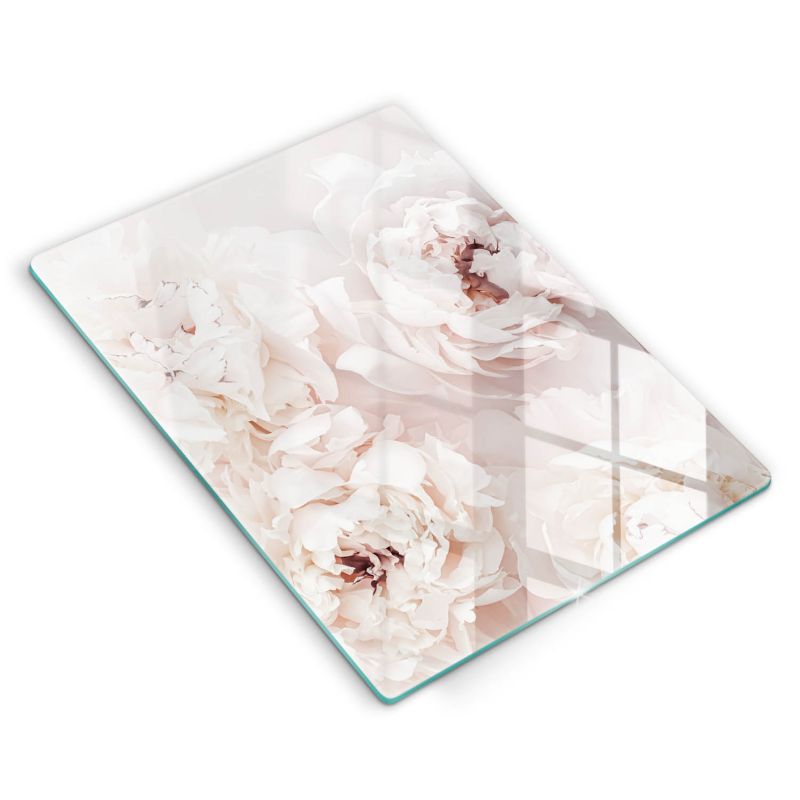 Szklana deska do krojenia Wallfluent 40x52 cm Pastelowe piwonie 1 szt.