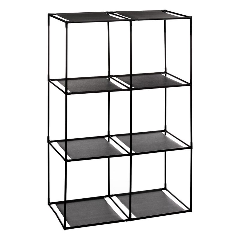 Regał modułowy Cube z 6 pojemnikami 5Five Simply Smart czarny 98 cm 1 szt.