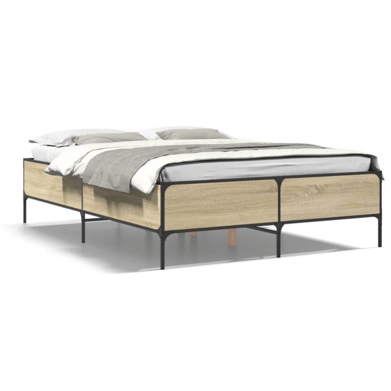 Łóżko metalowe WaszeMeble 140x190 cm brązowe WM-3279808 1 szt.