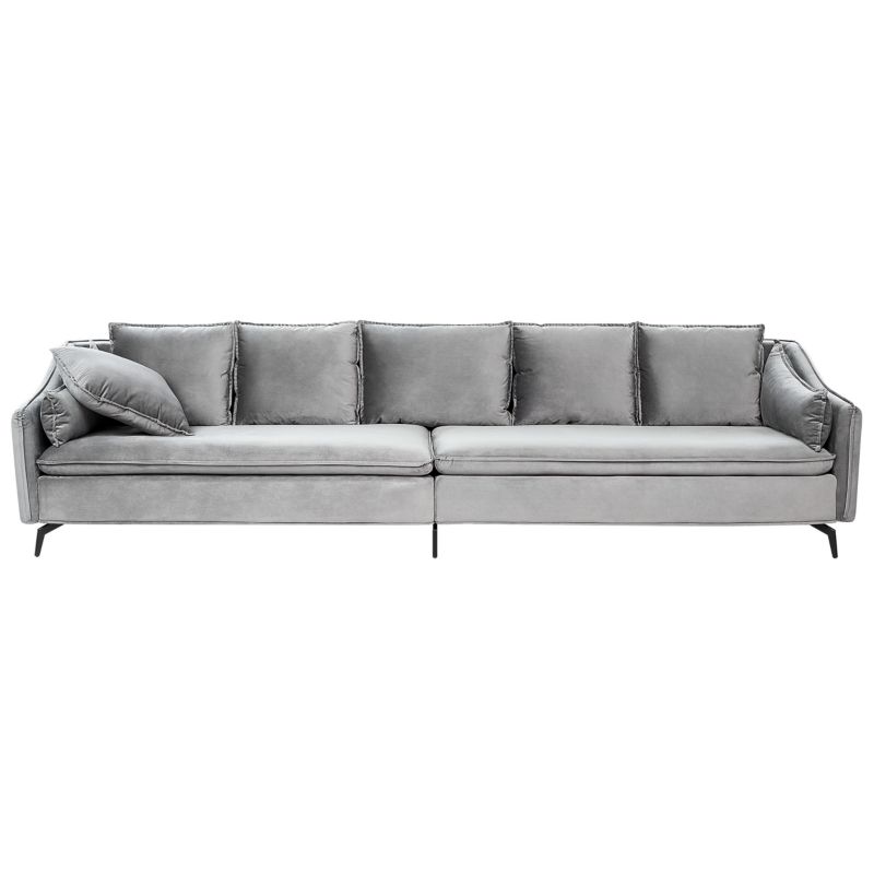Sofa dla 4 osób Aure Welur Jasnoszary 1 szt.