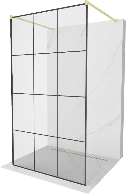 Ścianka prysznicowa Mexen Kioto czarny wzór 120x200 cm 800-120-002-55-77 1 szt.