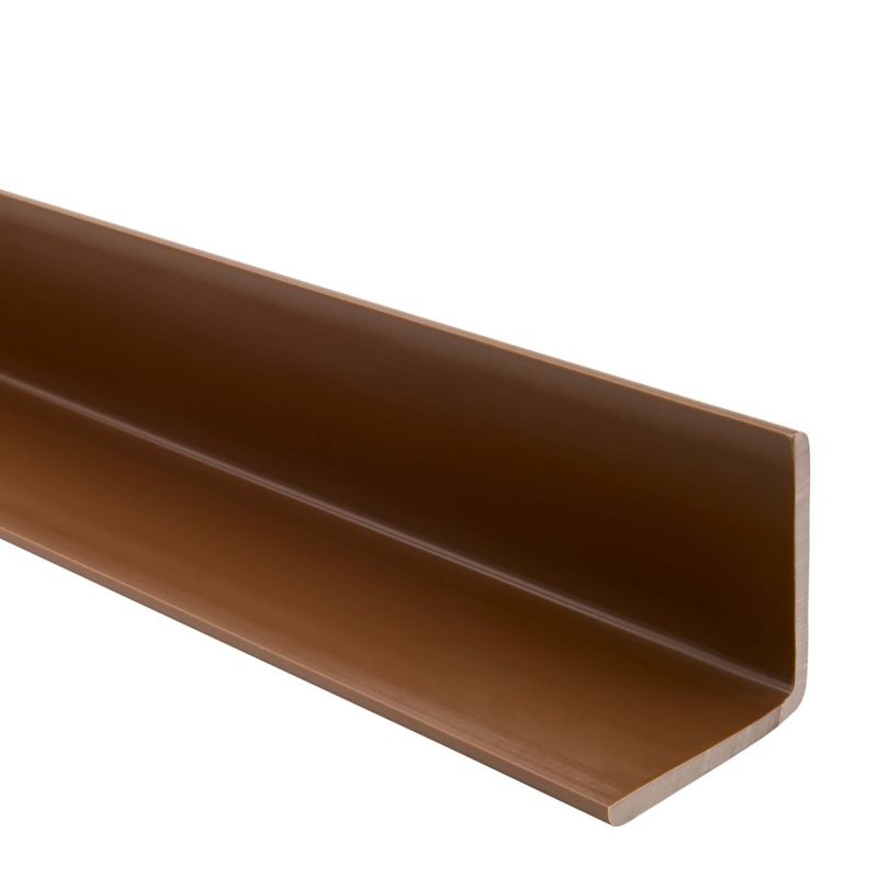 Kątownik miękki PCV 27x27 mm QUEST, Ochronny profil L kątowy - 275 cm, brąz, 1 szt.