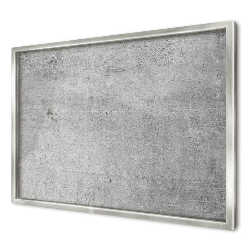 Dekoracyjna tablica magnetyczna Wallfluent 60x40 Betonowy wzór w srebrnej ramie 1szt
