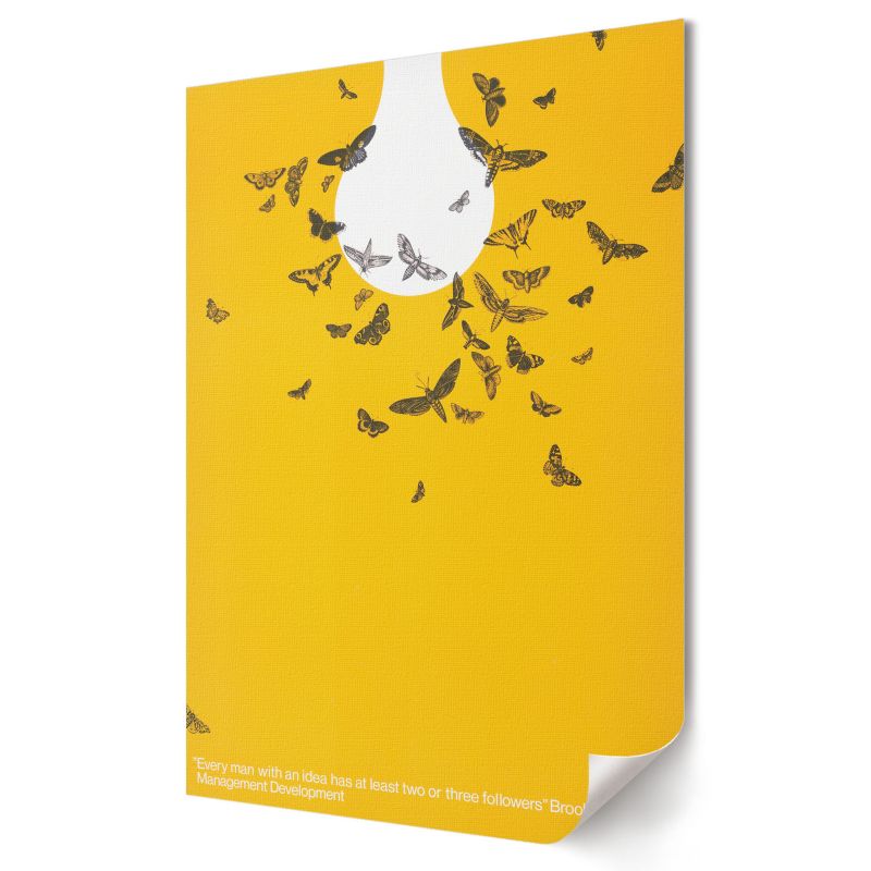 Plakat canvas Wallfluent Format A3 Plakat z żarówką Artysta Ken White 1 szt.