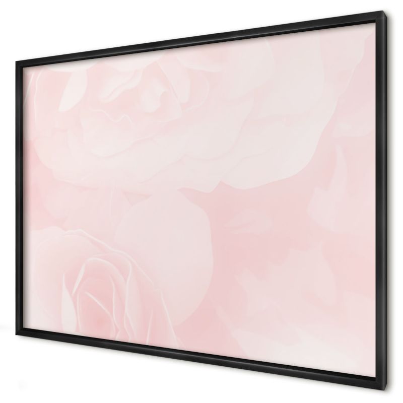 Ozdobna tablica na magnesy Wallfluent 100x70 Delikatny róż w czarnej ramie 1szt