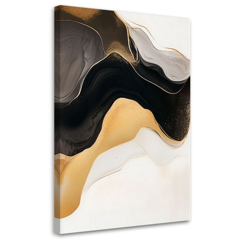 Obraz Feeby Abstrakcja Marmur Złoty 70x100cm 1szt