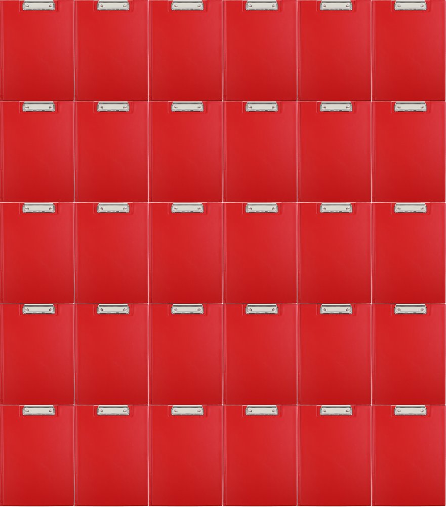 50x Clipboard D.Rect, z okładką, A4, czerwony