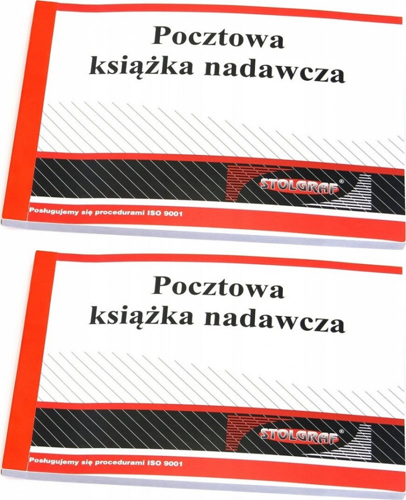 2x Druk akcydensowy Pocztowa książka nadawcza Stolgraf P34, A5, wielokopia, 100k
