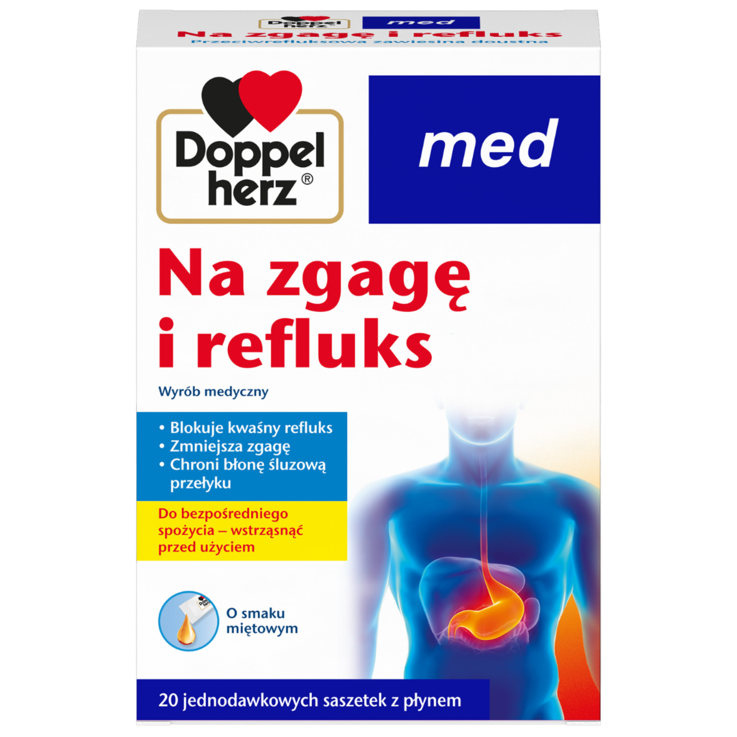 Doppelherz med na zgagę i refluks, 20 saszetek