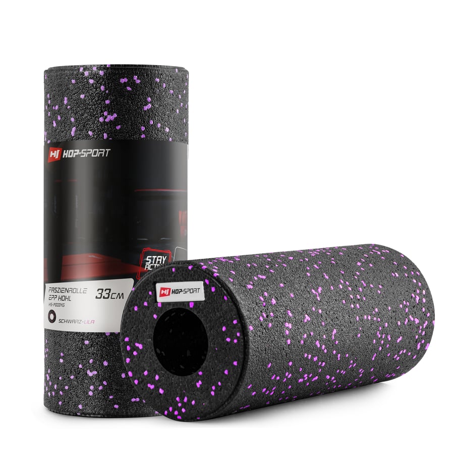 Faszienrolle aus EPP 33cm schwarz/lila