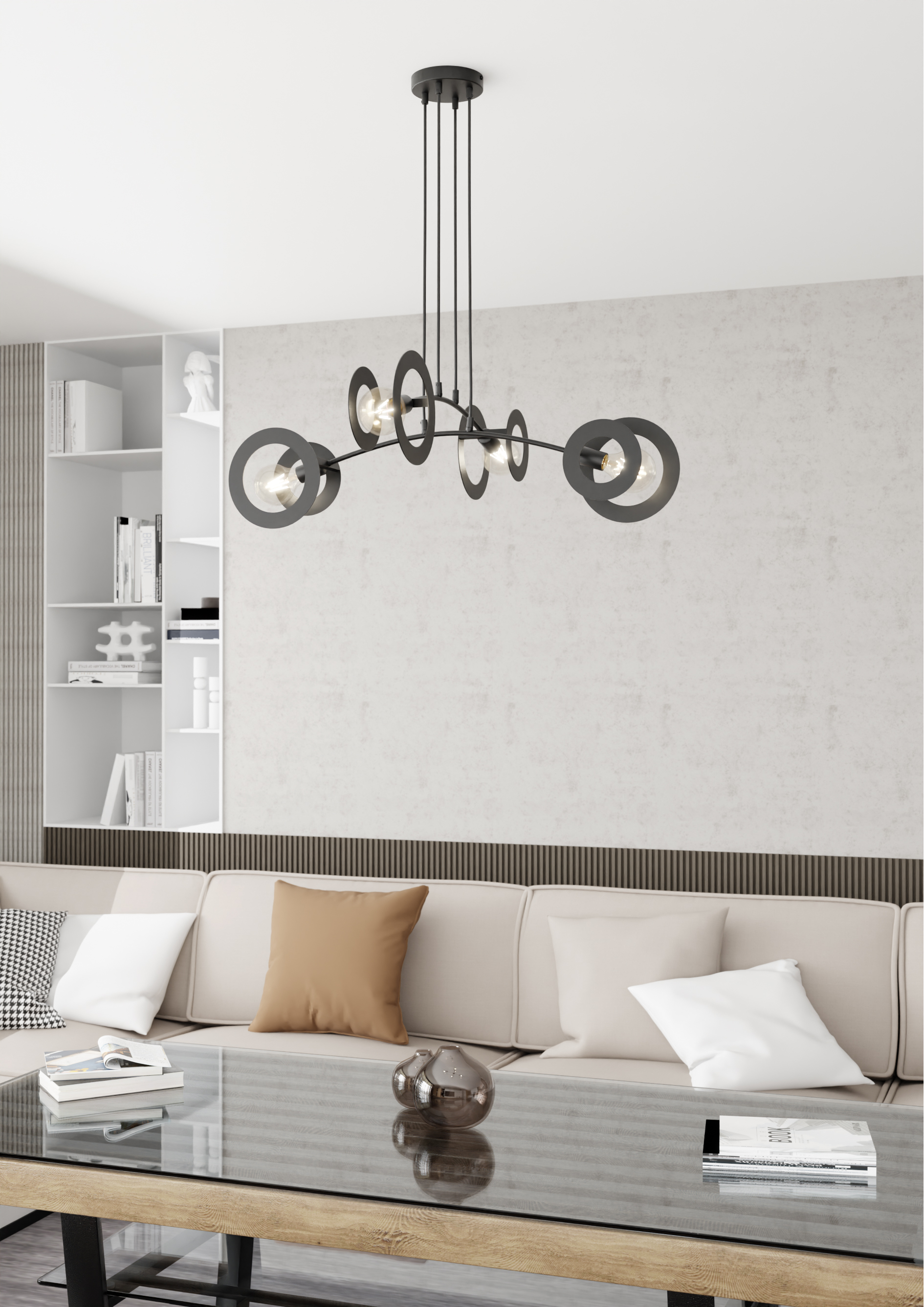 Emibig Euforia lampa wisząca 4x15 W czarna 1413/4